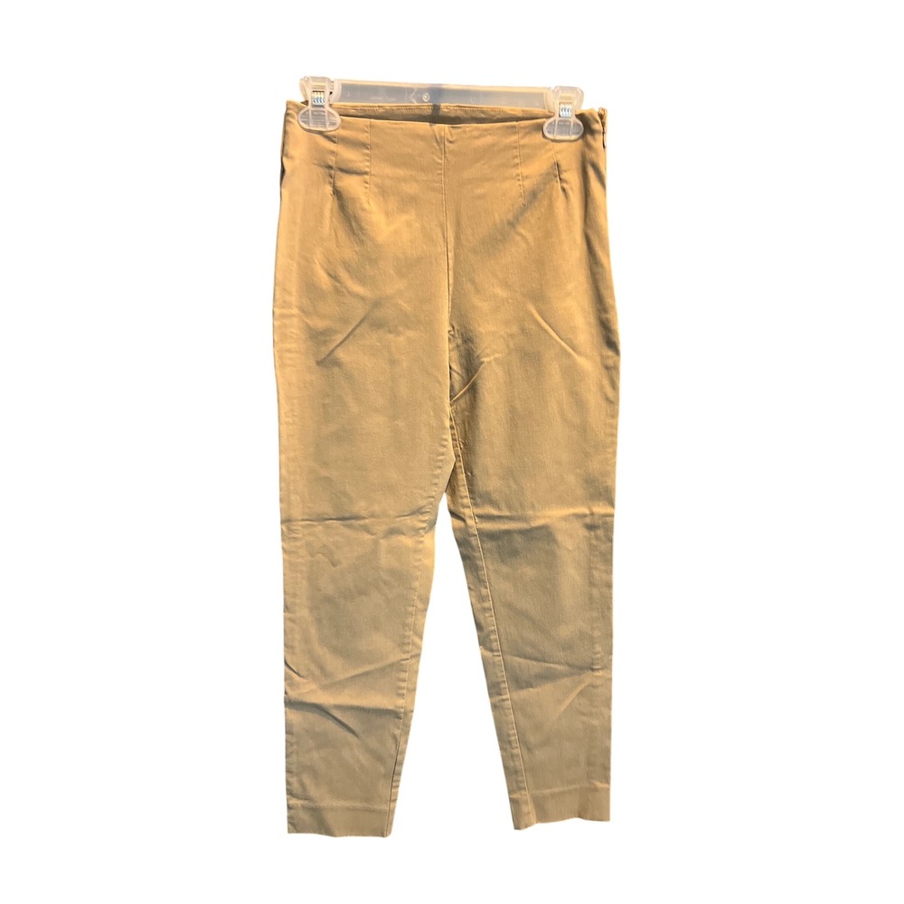 Time and Tru Womens Beige Millennium Pull On Ankle Pants Size 8 Side Zip Slim